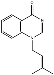 1-(3-Methylbut-2-en-1-yl)quinazolin-4(1H)-one 구조식 이미지