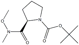 (R)-1-Boc-2-[메톡시(메틸)카르바모일]피롤리딘 구조식 이미지