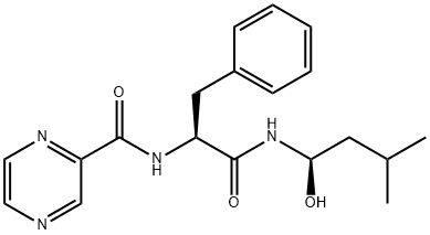 N-((S)-1-(((R)-1-Hydroxy-3-Methylbutyl)aMino)-1-oxo-3-phenylpropan-2-yl)pyrazine-2-carboxaMide Structure