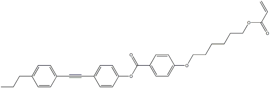 4-[[6-[(1-Oxo-2-propenyl)oxy]hexyl]oxy]benzoic acid 4-[(4-propylphenyl)ethynyl]phenyl ester Structure