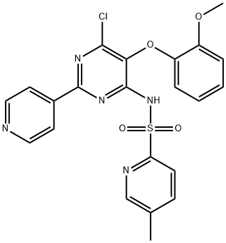 N-(6-chloro-5-(2-Methoxyphenoxy)-2-(pyridin-4-yl)pyriMidin-4-yl)-5-Methylpyridine-2-sulfonaMide 구조식 이미지