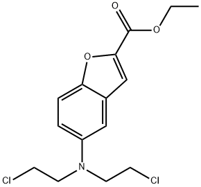 5-[Bis(2-chloroethyl)amino]-2-benzofurancarboxylic acid ethyl ester Structure