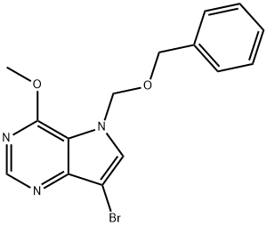 5H-Pyrrolo3,2-dpyrimidine, 7-bromo-4-methoxy-5-(phenylmethoxy)methyl- 구조식 이미지