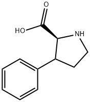 3-페닐피롤리딘-2-카르복실산 구조식 이미지