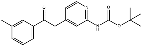 tert-butyl (4-(2-oxo-2-(M-tolyl)ethyl)pyridin-2-yl)carbaMate 구조식 이미지