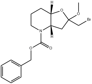 (3As,7as)-benzyl2-(broMoMethyl)-2-Methoxyhexahydrofuro[3,2-b]pyridine-4(2h)-carboxylate Structure