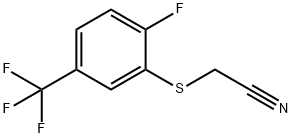 2-[[2-Fluoro-5-(trifluoroMethyl)phenyl]thio]acetonitrile Structure