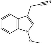 1-Methoxyindoleacetonitrile 구조식 이미지