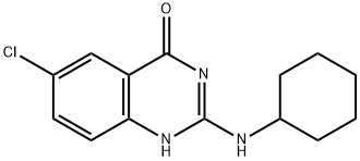 6-클로로-2-(시클로헥실라미노)퀴나졸린-4(3H)-온 구조식 이미지