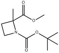 메틸1-Boc-2-메틸아제티딘-2-카르복실레이트 구조식 이미지