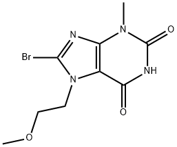 8-BroMo-3,7-dihydro-7-(2-Methoxyethyl)-3-Methyl-1H-purine-2,6-dione Structure