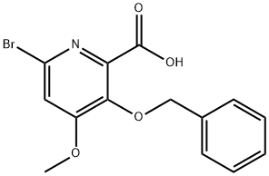 3-(Benzyloxy)-6-broMo-4-Methoxypicolinic acid Structure