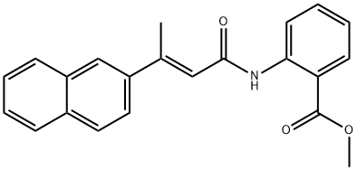 Benzoic acid, 2-[[(2E)-3-(2-naphthalenyl)-1-oxo-2-buten-1-yl]aMino]-, Methyl ester Structure