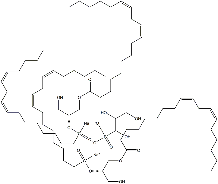 1,2-dilinoleoyl-sn-glycero-3-phospho-(1'-rac-glycerol) (sodiuM salt) 구조식 이미지