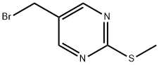 5-(Bromomethyl)-2-(methylthio)pyrimidine 구조식 이미지