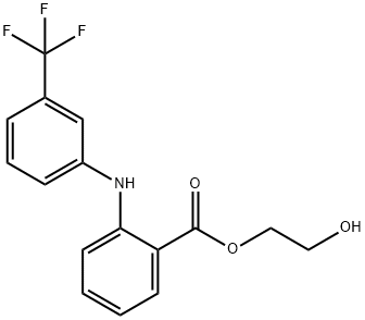 N-(alpha,alpha,alpha-Trifluoro-m-tolyl)anthranilic acid 2-hydroxyethyl ester 구조식 이미지