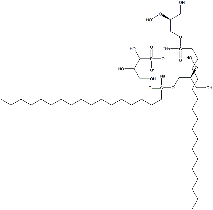 1-stearoyl-2-hydroxy-sn-glycero-3-phospho-(1'-rac-glycerol) (sodiuM salt) Structure