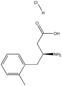 (S)-3-아미노-4-(2-메틸페닐)-부티르산-HCl 구조식 이미지