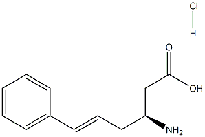 (S)-3-아미노-(6-페닐)-5-헥세노산-HCl 구조식 이미지