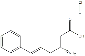 (R)-3-아미노-(6-페닐)-5-헥센산-HCl 구조식 이미지