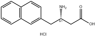 (S)-3-아미노-4-(2-나프틸)-부티르산-HCl 구조식 이미지
