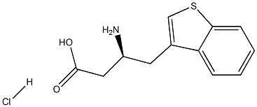 (S)-3-아미노-4-(3-벤조티에닐)-부티르산-HCl 구조식 이미지