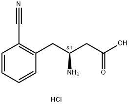 (S)-3-AMino-4-(2-cyanophenyl)-butyric acid-HCl Structure