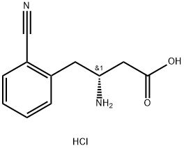 (R)-3-아미노-4-(2-시아노페닐)-부티르산-HCl 구조식 이미지