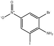 BenzenaMine,2-broMo-6-iodo-4-nitro- 구조식 이미지