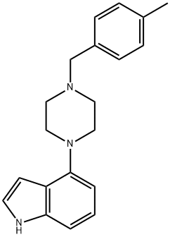 1H-Indole, 4-[4-[(4-Methylphenyl)Methyl]-1-piperazinyl]- Structure