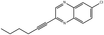 6-Chloro-2-(hex-1-yn-1-yl)quinoxaline Structure