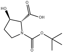 N-Boc-trans-3-hydroxy-D-proline Structure