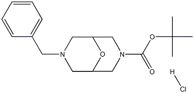 tert-butyl 7-benzyl-9-oxa-3,7-diazabicyclo[3.3.1]nonane-3-carboxylate hydrochloride 구조식 이미지