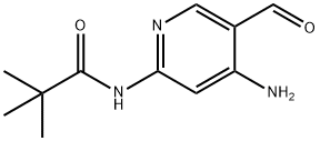 N-(4-아미노-5-포밀피리딘-2-일)피발라미드 구조식 이미지
