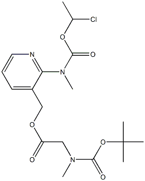 (2-(((1-Chloroethoxy)carbonyl)(methyl)amino)pyridin-3-yl)methyl 2-((tert-butoxycarbonyl)(methyl)amino)acetate Structure