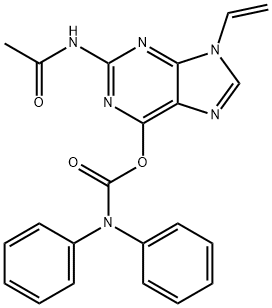 카르바믹산,디페닐-,2-(아세틸아미노)-9-에테닐-9H-퓨린-6-일에스테르(9CI) 구조식 이미지