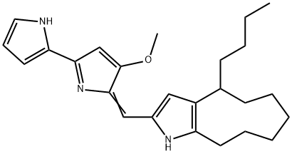 Butylcycloheptylprodigiosin Structure