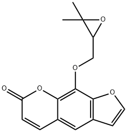 9-[(3,3-Dimethyl-2-oxiranyl)methoxy]-7H-furo[3,2-g][1]benzopyran-7-one 구조식 이미지
