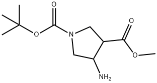 1-tert-Butyl 3-Methyl 4-aMinopyrrolidine-1,3-dicarboxylate Structure