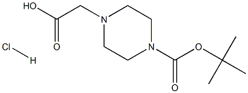 2-(4-(tert-부톡시카르보닐)피페라진-1-일)아세트산염산염 구조식 이미지