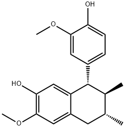 (6R,7S,8S)-5,6,7,8-Tetrahydro-8-(4-hydroxy-3-methoxyphenyl)-3-methoxy-6,7-dimethyl-2-naphthalenol Structure