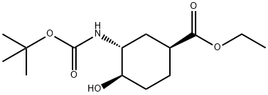 (1S, 3R, 4R) -3- (Boc-aMino) -4-этилэфир гидроксициклогексанкарбоновой кислоты структурированное изображение