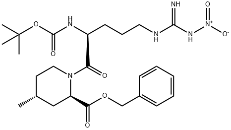 (2R,4R)-1-[(2S)-2-[(tert-Butyloxycarbonyl)aMino]-5-[[iMino(nitroaMino)Methyl]aMino]-1-oxopentyl]-4-Methyl-2-piperidinecarboxylic Acid Benzyl Ester 구조식 이미지