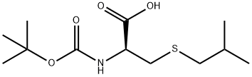 (2S)-2-((tert-butoxycarbonyl)aMino)-3-(isobutylsulfanyl)propanoic acid Structure