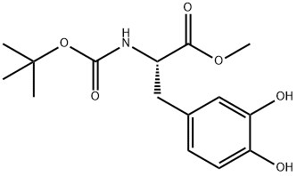 (S)-Methyl 2-((tert-butoxycarbonyl)aMino)-3-(3,4-dihydroxyphenyl)propanoate Structure