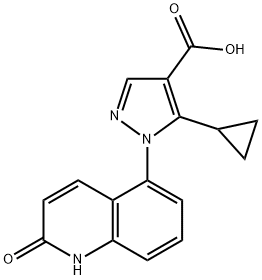 372078-47-2 5-Cyclopropyl-1-(1,2-dihydro-2-oxo-5-quinolinyl)-1H-pyrazole-4-carboxylic Acid