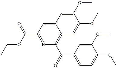 1-(3,4-diMethoxybenzoyl)-3-ethoxycarbonyl-6,7-diMethoxyisoquinoline Structure