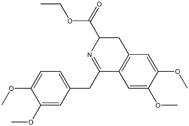 1-(3,4-diMethoxybenzyl)-3-ethoxycarbonyl-3,4-dihydro-6,7-diMethoxyisoquinoline Structure