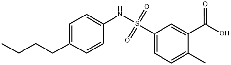 5-(N-(4-butylphenyl)sulfaMoyl)-2-Methylbenzoic acid Structure