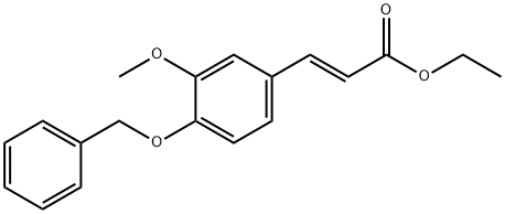 (E)-에틸3-(4-(벤질옥시)-3-메톡시페닐)아크릴레이트 구조식 이미지
